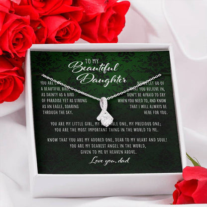 Daughter Necklace, You Are Like A Beautiful Bird Dad To Daughter Gift “ Alluring Beauty Necklace