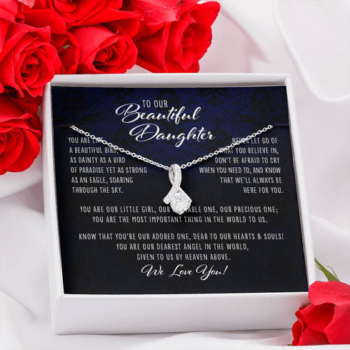 Daughter Necklace, You Are Like A Beautiful Bird Parents To Daughter Gift “ Alluring Beauty Necklace