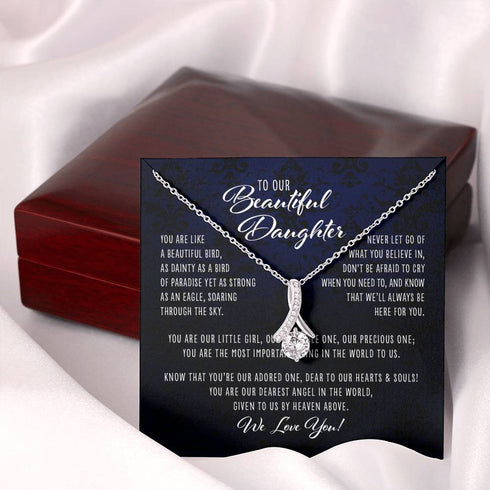 Daughter Necklace, You Are Like A Beautiful Bird Parents To Daughter Gift “ Alluring Beauty Necklace
