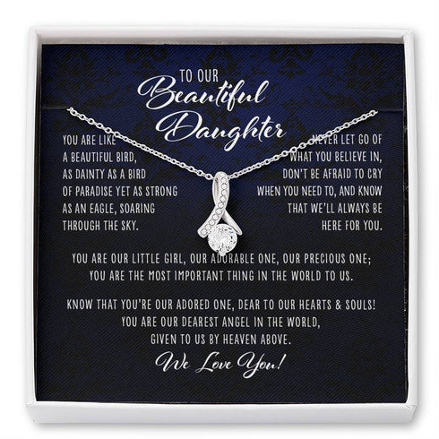 Daughter Necklace, You Are Like A Beautiful Bird Parents To Daughter Gift - Alluring Beauty Necklace