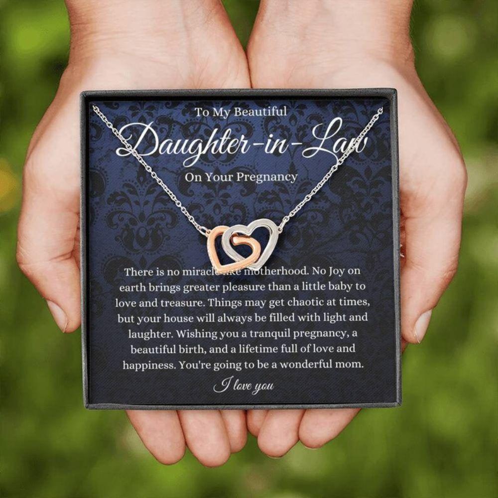 Daughter Necklace, Daughter Pregnancy Gift, Gift For Mom To Be, Gift For Expecting Mom Necklace