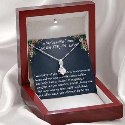 Daugter-In-Law Necklace, Future Daughter-In-Law Gift On Wedding Day ? Bride Gift From Mother In Law, Bonus Daughter Necklace