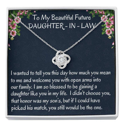 Daugter-in-law Necklace, Future Daughter-In-Law Gift On Wedding Day � Bride Gift From Mother In Law, Bonus Daughter Necklace
