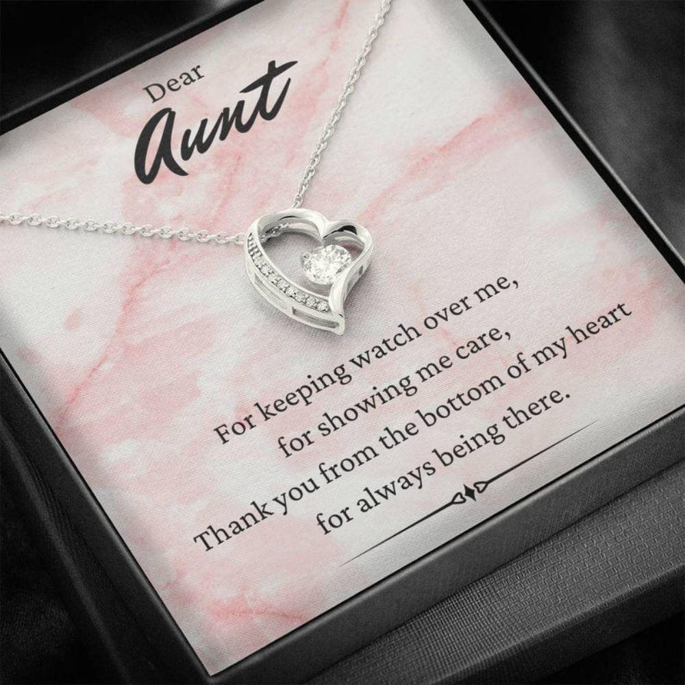 Aunt Necklace, Dear Aunt Gift, Keeping Watch, Necklace Gift For Auntie From Niece Nephew