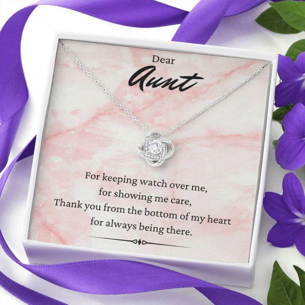 Aunt Necklace, Dear Aunt Necklace, Keeping Watch, Gift For Auntie From Niece Nephew