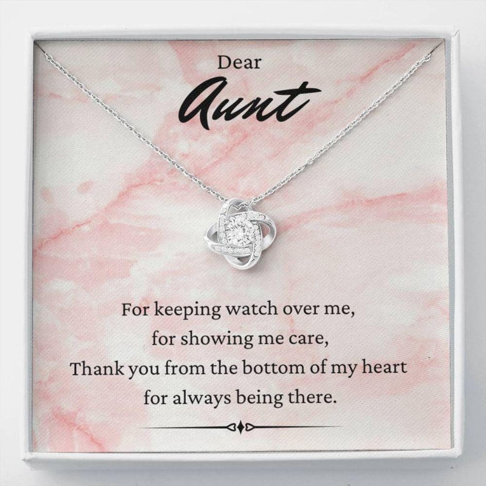 Aunt Necklace, Dear Aunt Necklace, Keeping Watch, Gift For Auntie From Niece Nephew