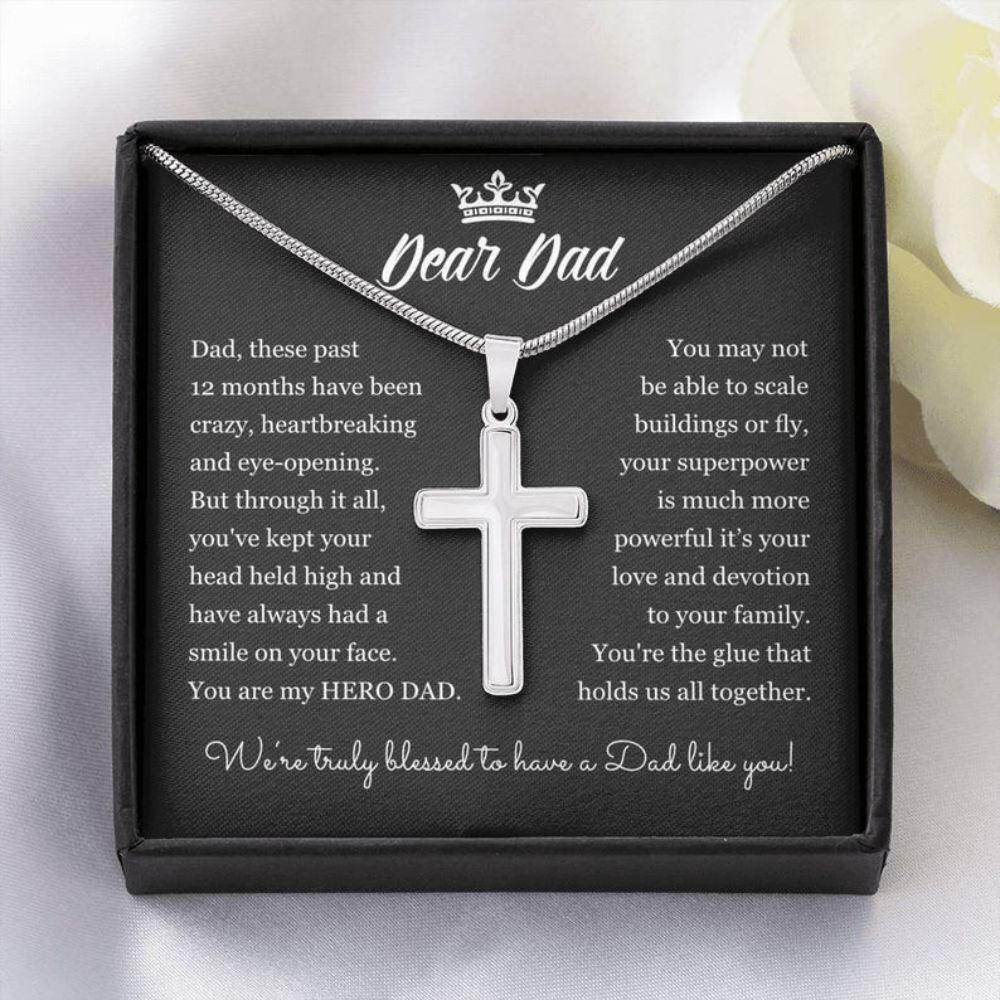 Dad Necklace, Dear Dad Necklace Father’S Day Gift, Gift For Dad, To My Dad Gift From Daughter