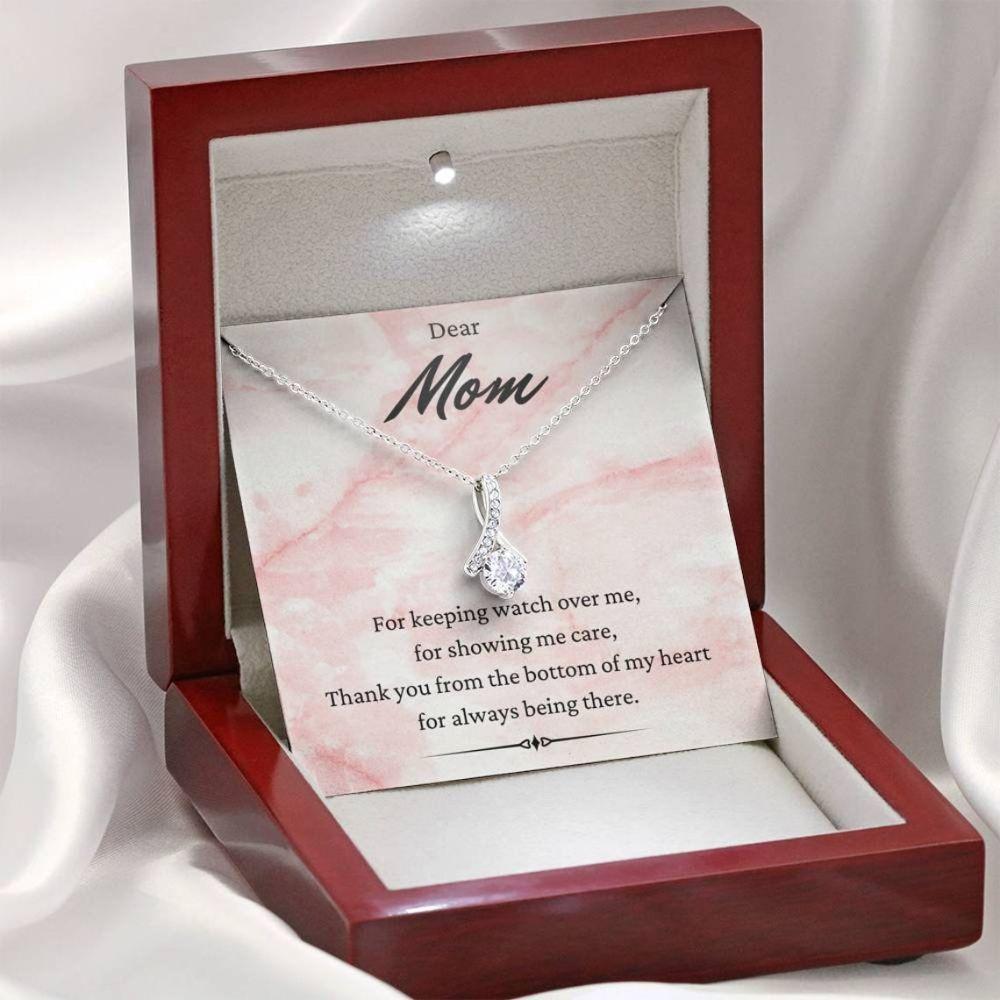 Mom Necklace, Dear Mom Necklace, Keeping Watch, Mother’S Day Gift For Mom From Daughter Son