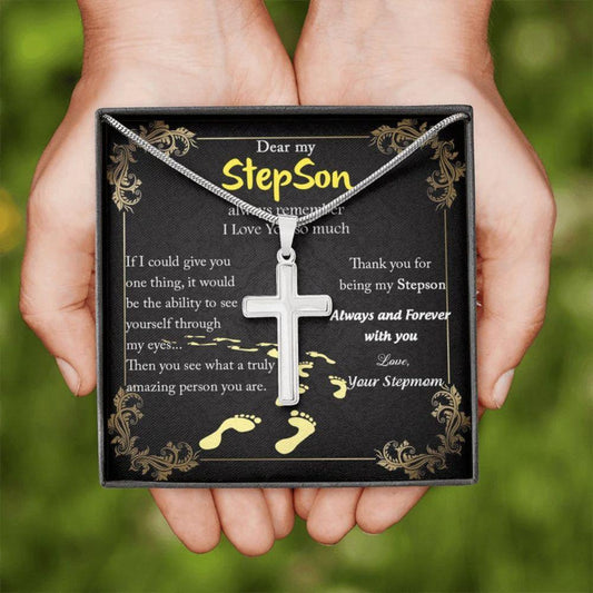 Stepmom Necklace, Dear My Stepson Necklace, Gift For Stepson From Stepmom Rakva