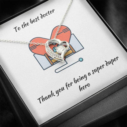 Doctor Necklace, Gift Necklace With Message Card Best Doctor Forever Love Necklace