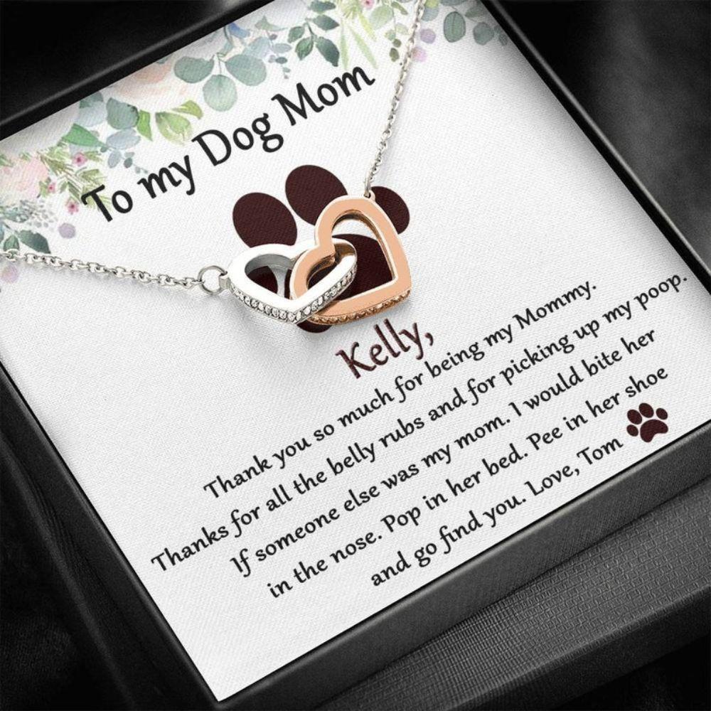 Dog Mom Necklace Gift, Dog Mom Necklace Personalized, To My Dog Mom, Birthday Necklace For Dog Mom, Dog Mom Gift For Dog Lover, Dog Mom Jewelry, Dog Paw