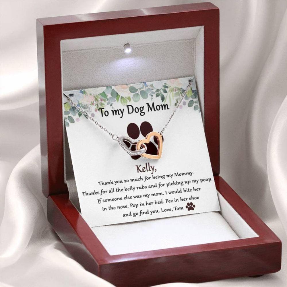 Dog Mom Necklace Gift, Dog Mom Necklace Personalized, To My Dog Mom, Birthday Necklace For Dog Mom, Dog Mom Gift For Dog Lover