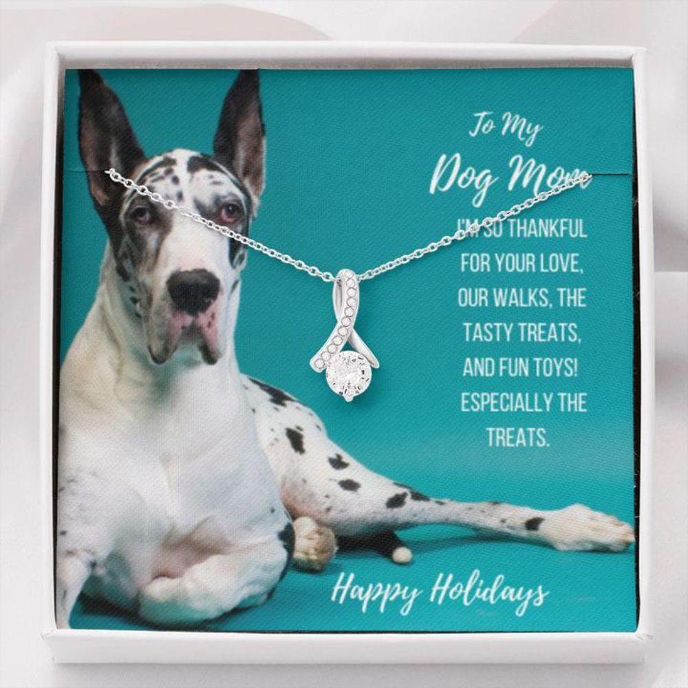 Dog Mom Necklace, Happy Holidays Gift - Great Dane - Beauty Necklace