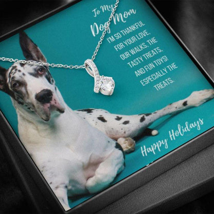 Dog Mom Necklace, Happy Holidays Gift “ Great Dane “ Beauty Necklace