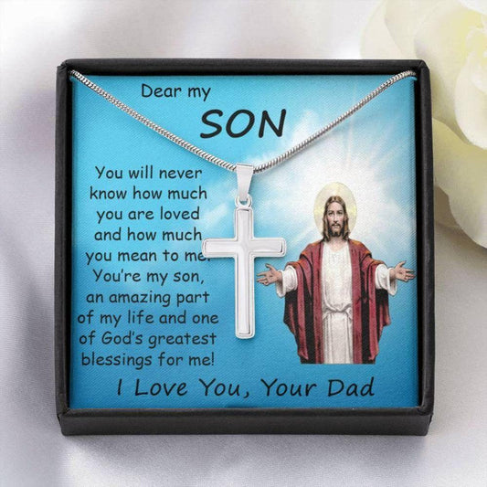 Son Necklace, Easter Necklace Gift For Son From Dad, Kid Easter Christian Necklace Rakva