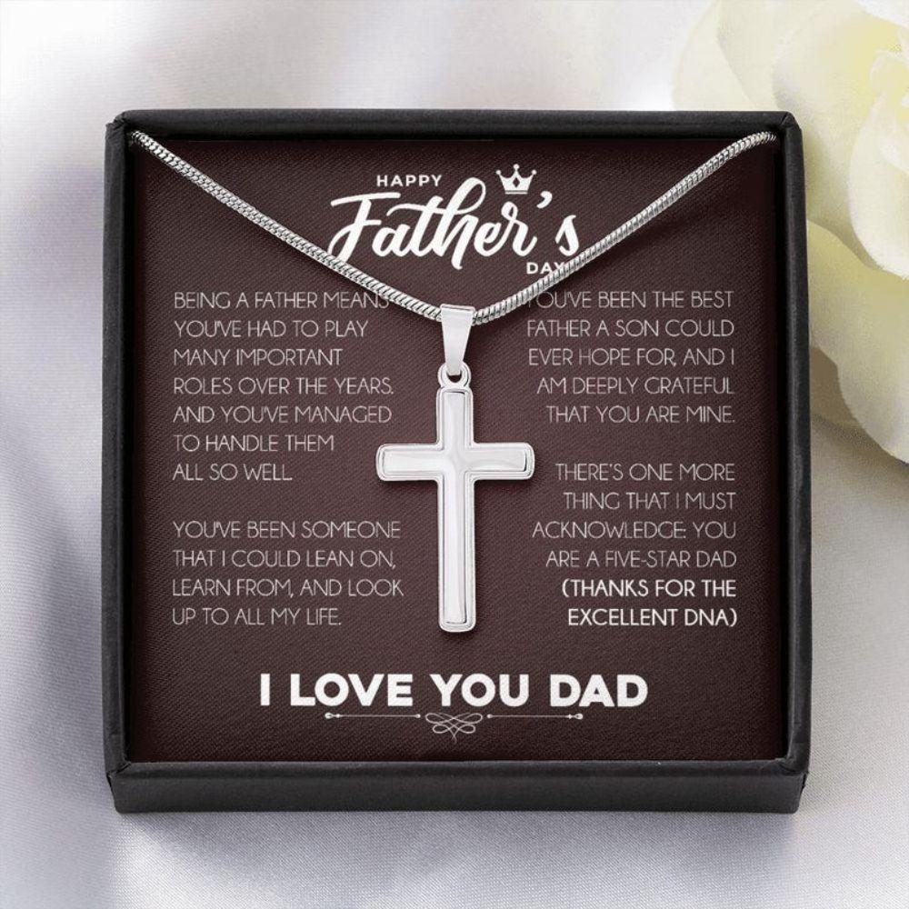 Dad Necklace, Father Necklace Father’S Day Gift, Christian Gift For Dad, Father Son Necklace