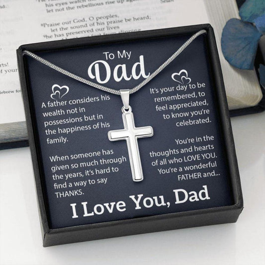Dad Necklace, Father Necklace, Fathers Day Christian Gift For Dad From Daughter Son Rakva