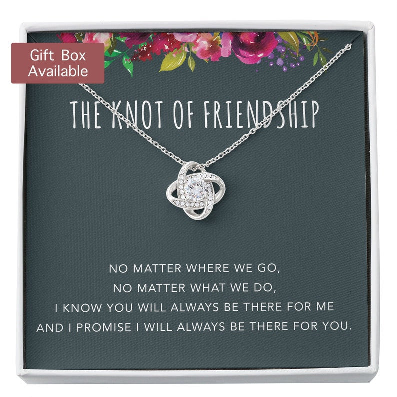 Friend Necklace, Best Friend Gift, Best Friend Necklace, Bff Birthday Necklace Gift, The Knot Of Friendship Necklace