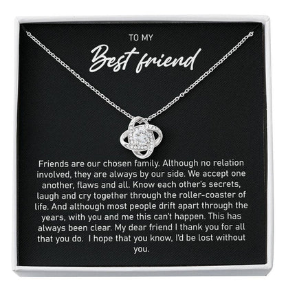 Friend Necklace, Best Friend Gift, Best Friend Necklace, Love Knot Necklace For Best Friend