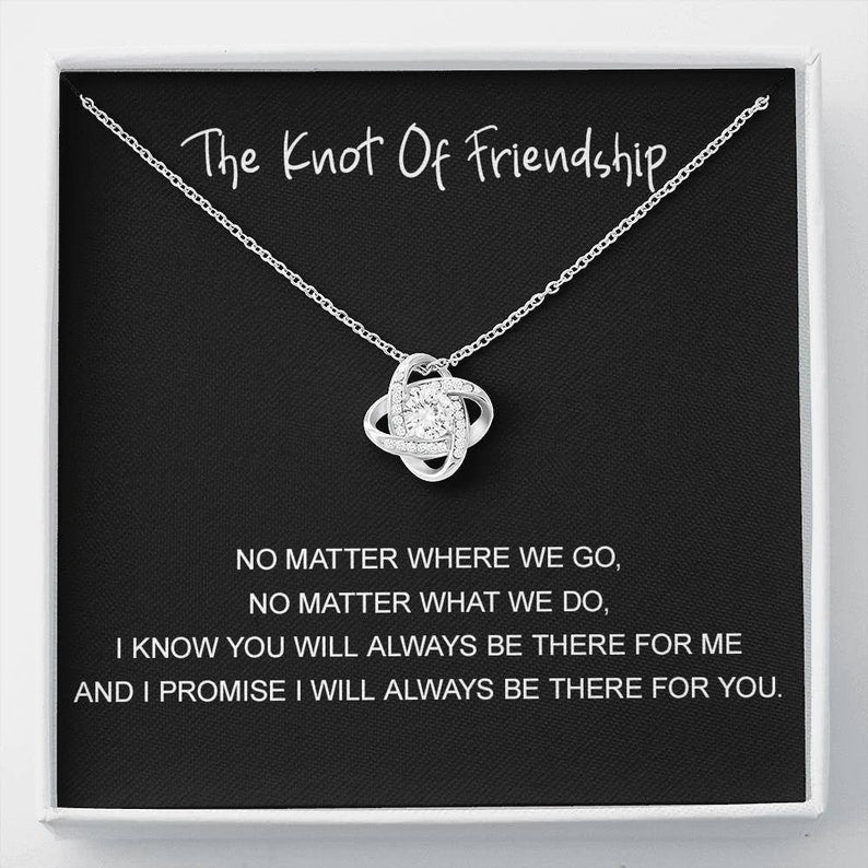 Friend Necklace, Best Friend Necklace, Best Friend Gift, Best Friend Birthday Necklace Gifts, The Knot Of Friendship Necklace