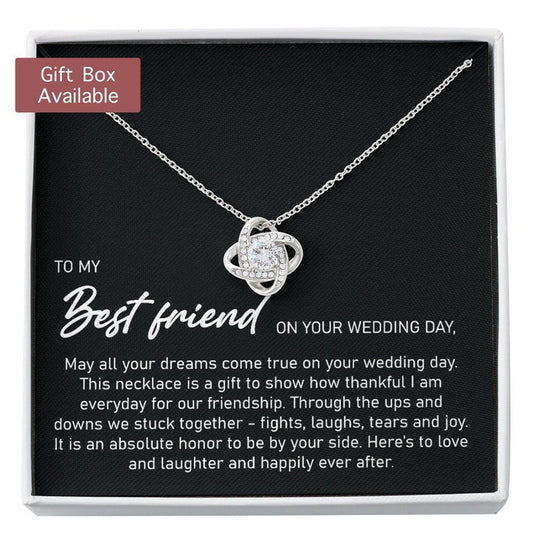Friend Necklace, Best Friend Wedding Gift, Best Friend Wedding Necklace, To My Best Friend On Your Wedding Day, Friend To Bride