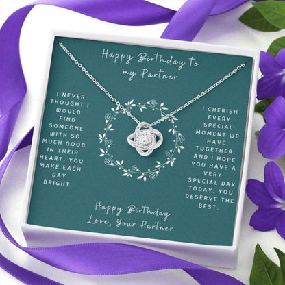 Friend Necklace, Birthday Necklace To My Partner “ Gift Necklace Message Card “ Birthday To My Partner