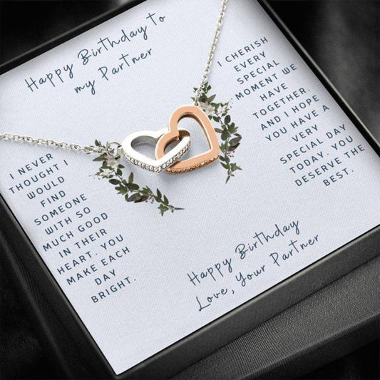 Friend Necklace, Birthday Necklace To My Partner - Gift Necklace Message Card - Birthday To My Partner - Vines