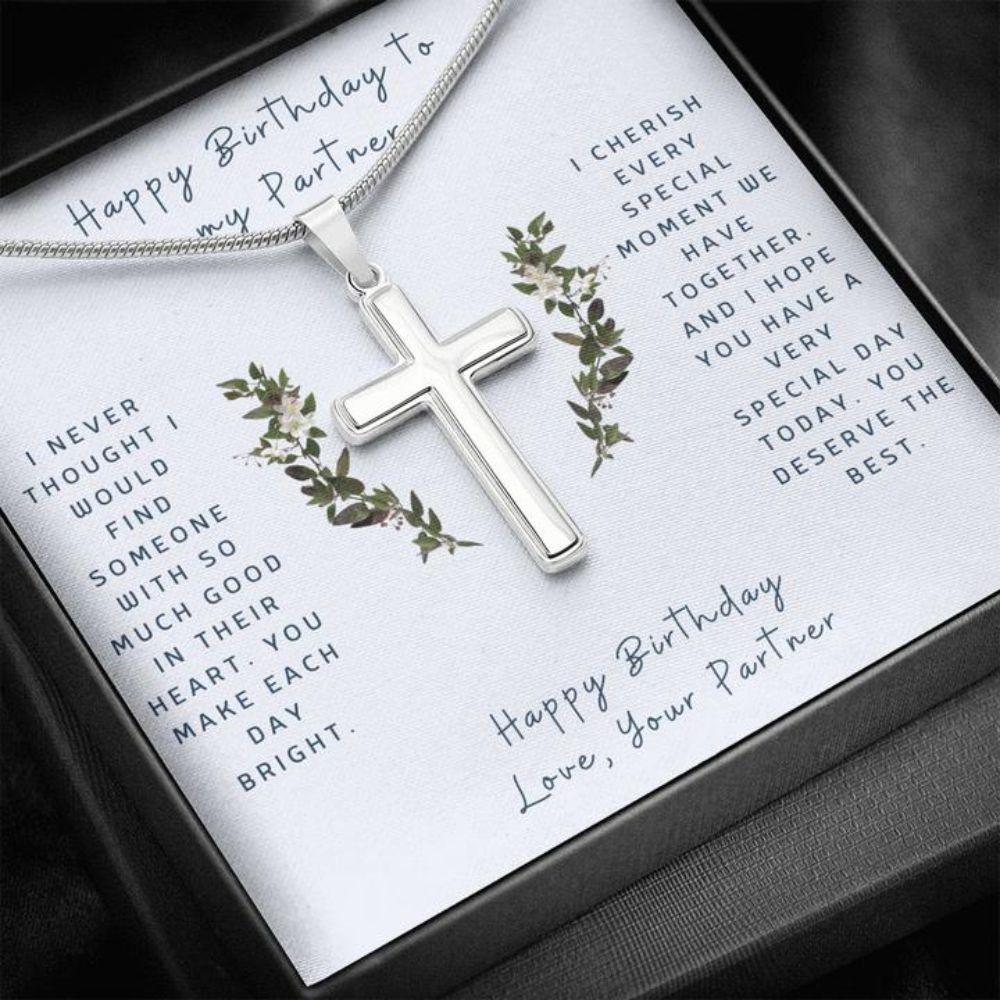 Friend Necklace, Cross Necklace To Partner “ Faithful Cross Necklace “ Gift Necklace Message Card