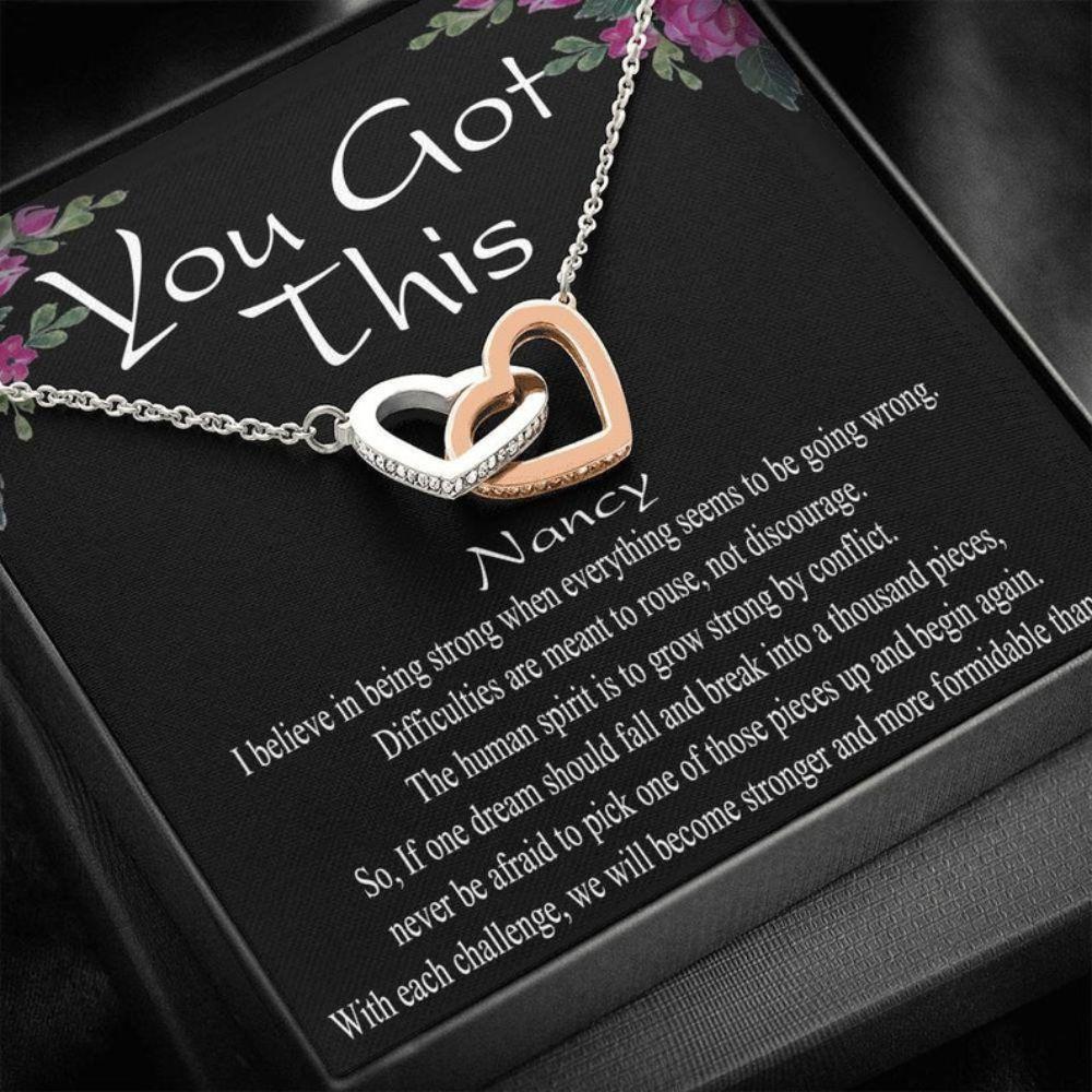 Friend Necklace, Encouragement Gifts For Women, Motivational Gift Necklace, Warrior Necklace, Breast Cancer Necklace, Inspirational Gifts, Surgery Gift
