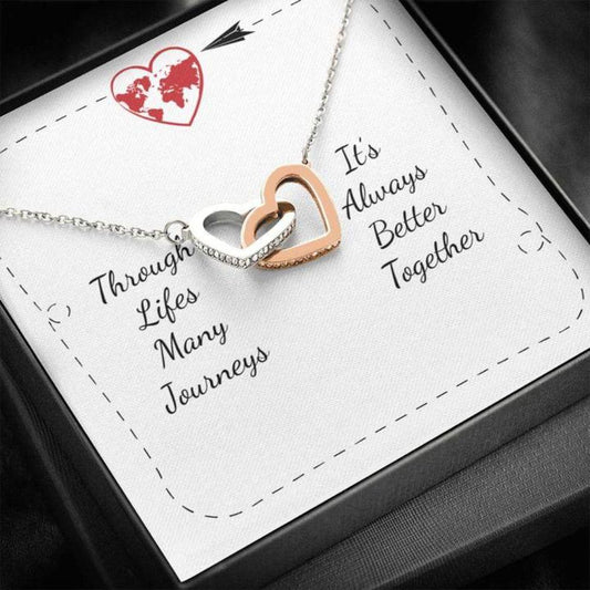 Friend Necklace, Gift Necklace With Message Card Life's Many Journeys