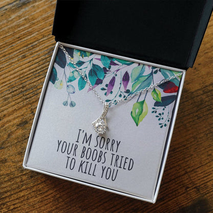 Friend Necklace, I’M Sorry Your B Gift Ribbon Necklace Fighter Warrior Gift For Her