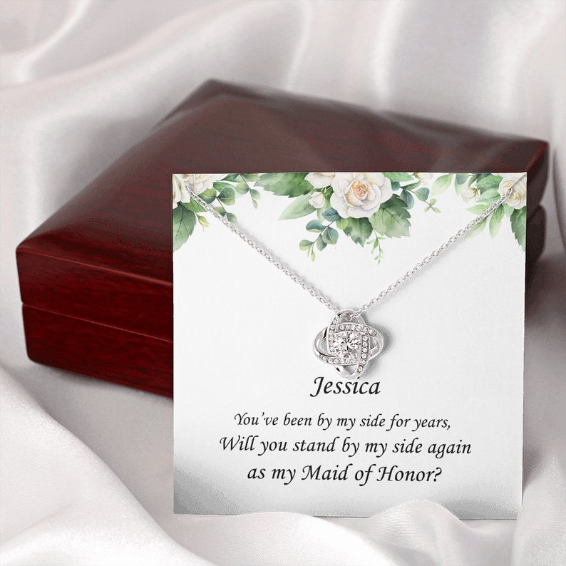 Friend Necklace, Maid Of Honor Gifts From Bride, Sentimental Maid Of Honor Proposal Necklace For Maid Of Honor Gift Will You Be My Maid Of Honor Gifts