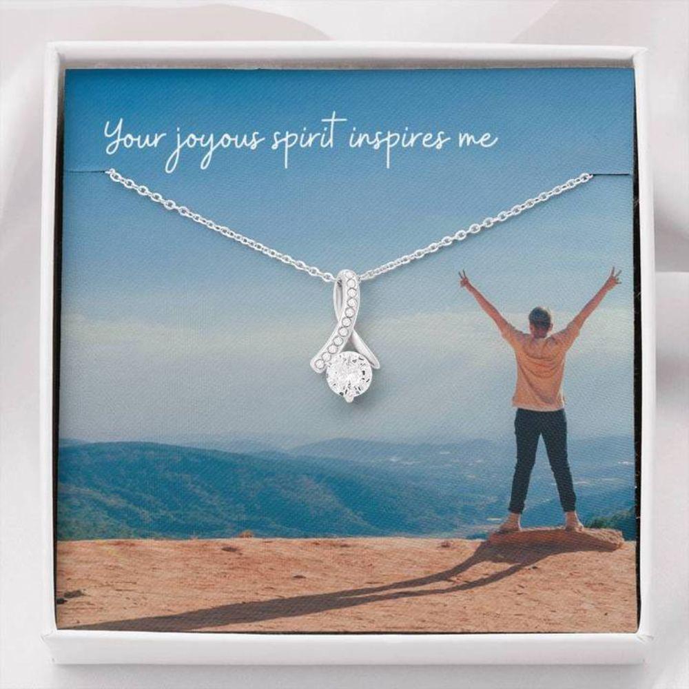 Friend Necklace, Mountain Joyous Spirit Inspires Me Necklace