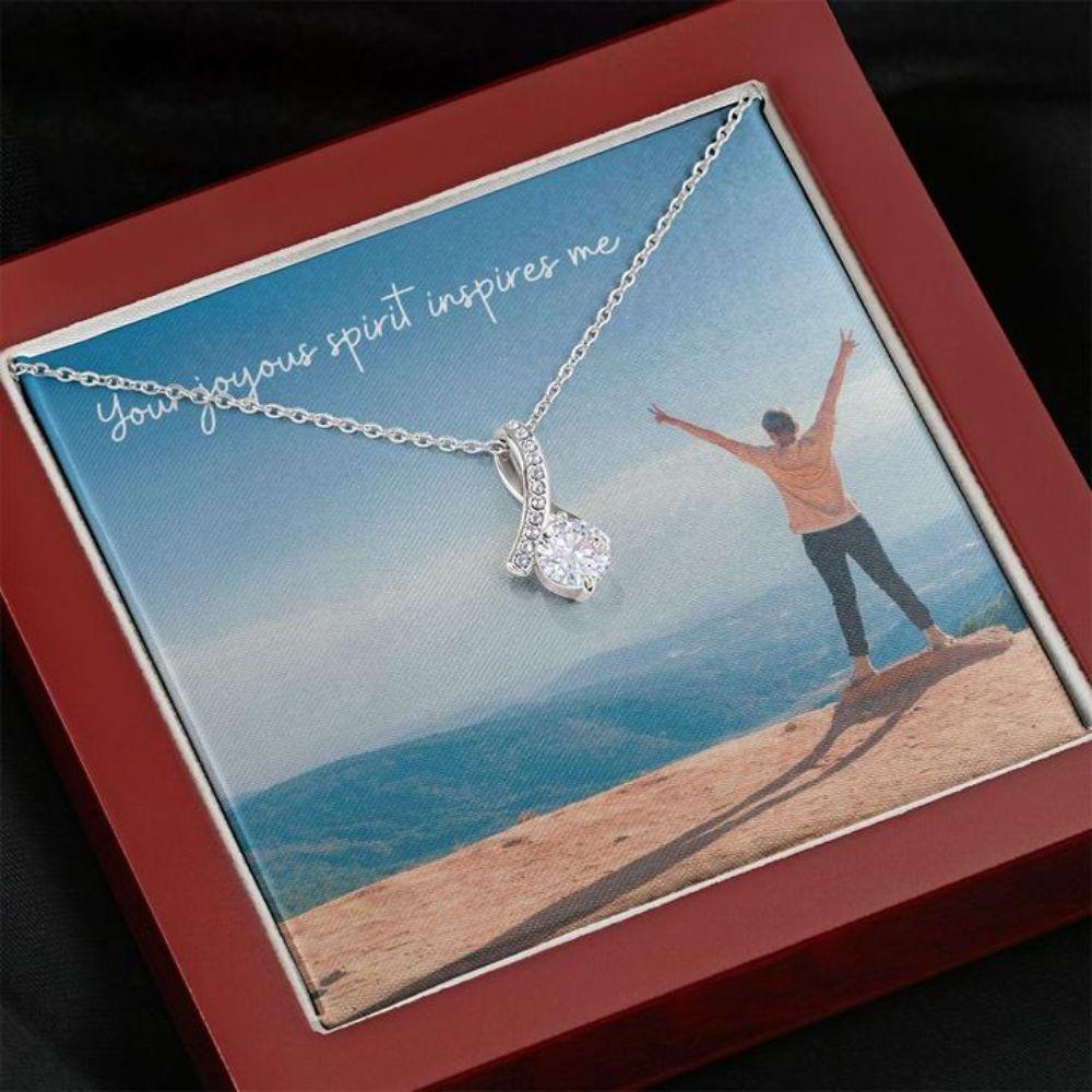 Friend Necklace, Mountain Joyous Spirit Inspires Me Necklace