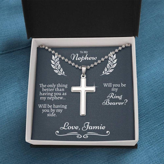 Friend Necklace, Ring Bearer Proposal Gift, Will You Be My Ring Bearer Gift, Asking Nephew To Be Ring Bearer, Proposal Gift For Ring Bearer