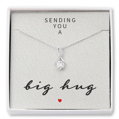 Friend Necklace, Sending You A Big Hug - Alluring Beauty Necklace