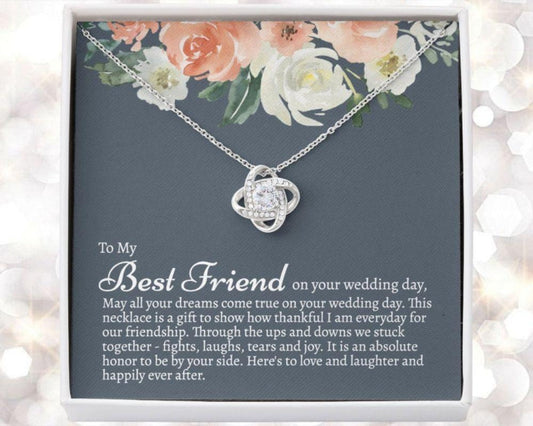 Friend Necklace, To My Best Friend On Her Wedding Day, Bride Gift From Maid Of Honor, Best Friend Gift To Bride Necklace, Wedding Gift