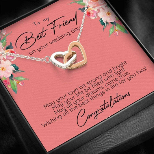 Friend Necklace, To My Best Friend On Her Wedding Day Necklace, Gift For Bride From Best Friend, Best Friend Wedding Gift, Bride Gift Gift
