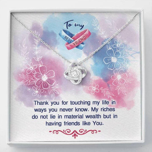 Friendship Necklace - Gift To Best Friend - Gift Necklace With Message Card People Say Friends Are