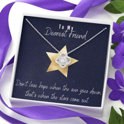 Friendship Necklace “ Gift To Friend Necklace With Message Card Friend Star Stronger Together