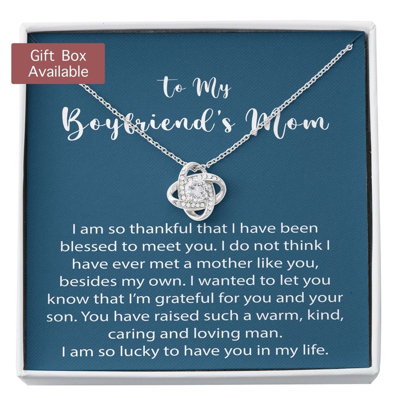 Future Mother-in-law Necklace, Boyfriend Mom Necklace, Gift For Boyfriend Mother, To My Boyfriend's Mom Gift