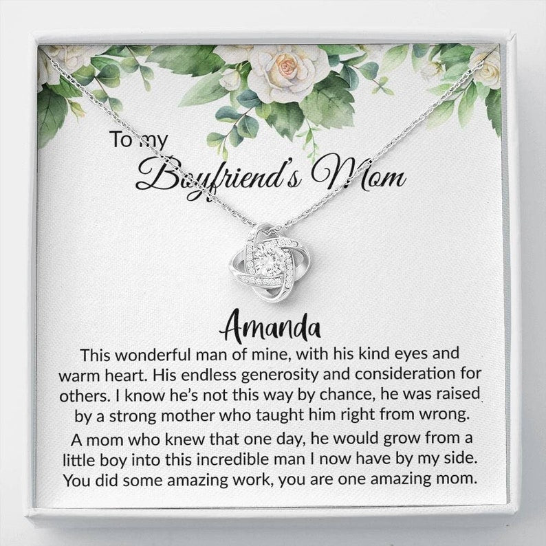 Future Mother-in-law Necklace, Gift For Boyfriend's Mom, Boyfriend's Mom Gift, To My Boyfriends Mom Gift, Christmas Necklace V4