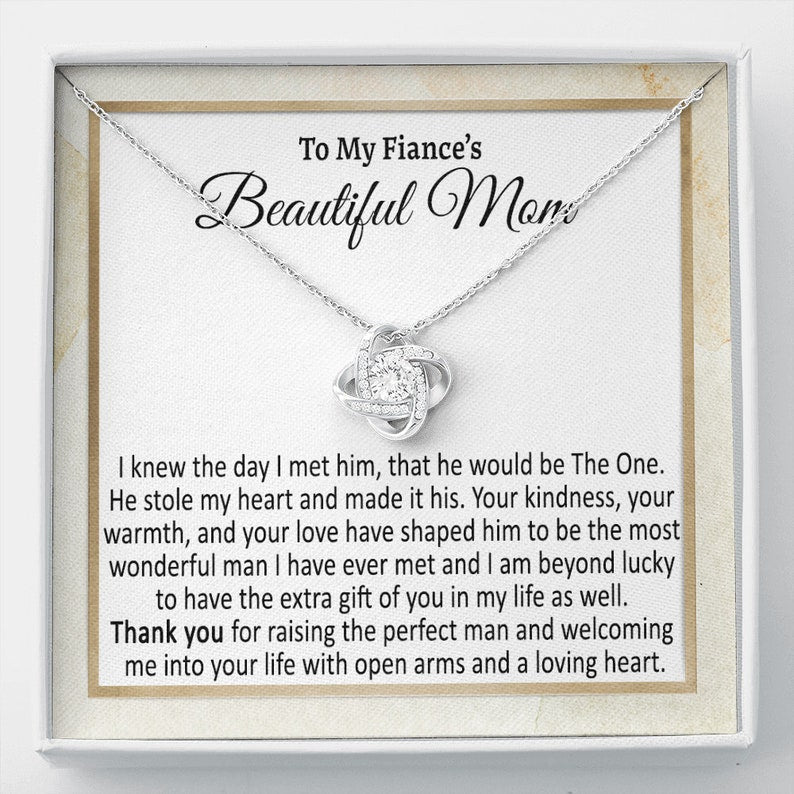 Future Mother-in-law Necklace, Necklace To My Fiance's Mom Gift From Her For Future Mother In Law To Be , Gift For Fiance's Mom Christmas Birthday Mother's Day