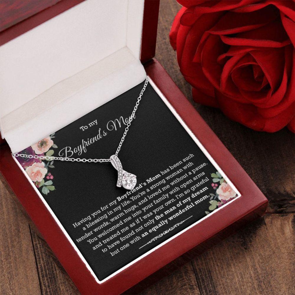 Future Mother-In-Law Necklace, To My Boyfriend’S Mother Gift Necklace, Sentimental Gift For Boyfriend’S Mom, Boyfriend’S Mom Present From Girlfriend