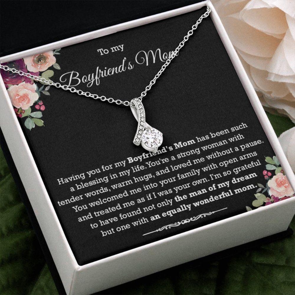 Future Mother-in-law Necklace, To My Boyfriend's Mother Gift Necklace, Sentimental Gift For Boyfriend's Mom, Boyfriend's Mom Present From Girlfriend
