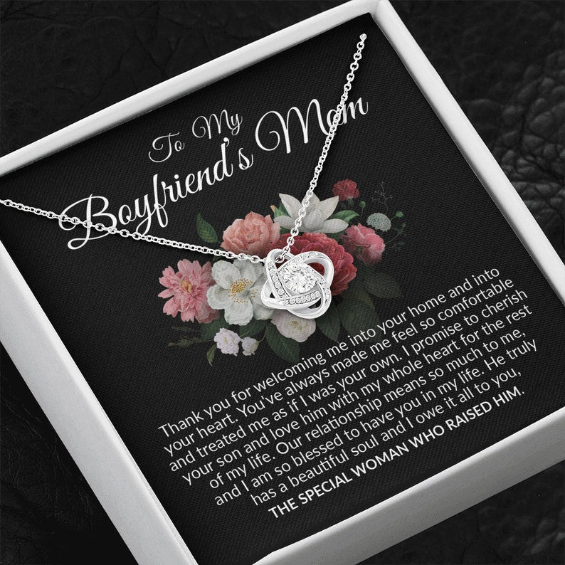 Future Mother-In-Law Necklace, To My Boyfriends Mom Necklace, Gift For Boyfriend’S Mom On Mother’S Day Christmas