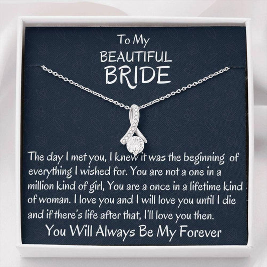 Future Wife Necklace, From Groom To Bride Beautiful Necklace Gift, To My Bride Gift, Wedding Day Gift For Bride