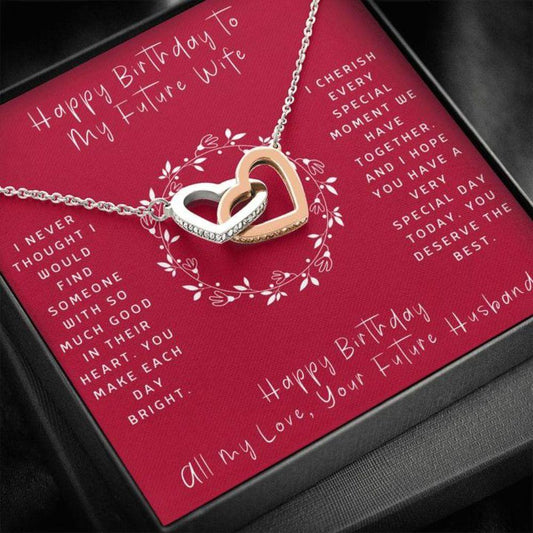 Future Wife Necklace, Gift To Fiance - Future Wife Necklace - Necklace For Fiance -Happy Birthday To Future Wife