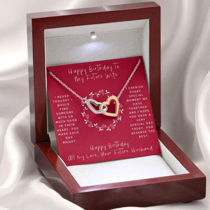 Future Wife Necklace, Gift To Fiance “ Future Wife Necklace “ Necklace For Fiance -Happy Birthday To Future Wife