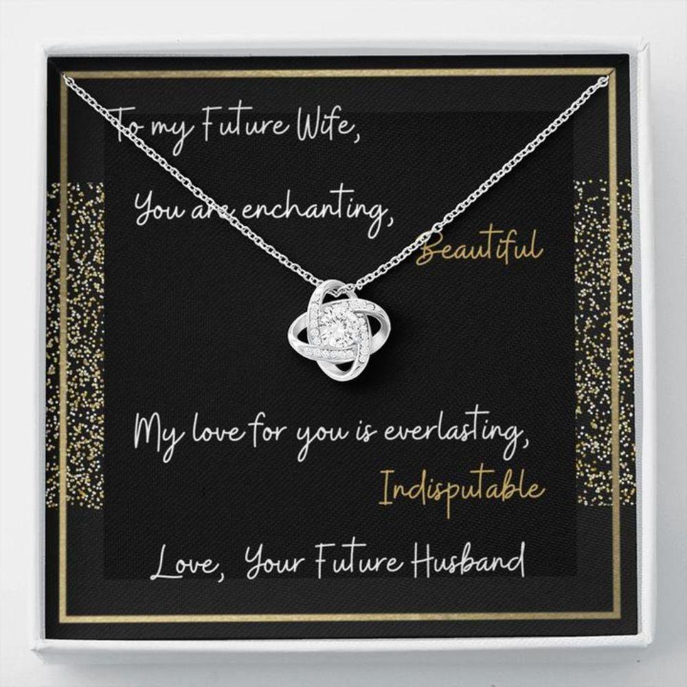 Future Wife Necklace - Necklace For Fiance - Gift Necklace Message Card - To My Future Wife Enchanting - Fiance 